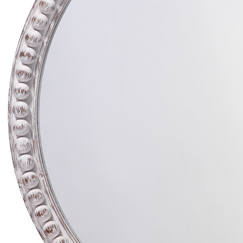 Wood Beaded Mirror