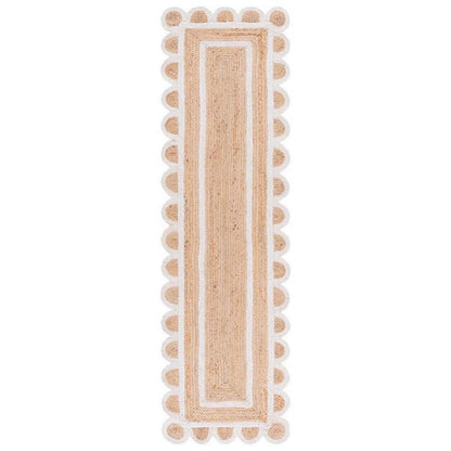 Scallop Border Handwoven Jute Rug