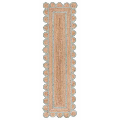 Scallop Border Handwoven Jute Rug