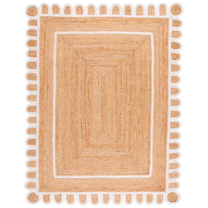 Scallop Border Handwoven Jute Rug
