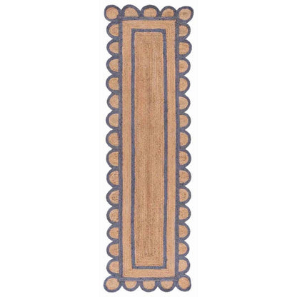 Scallop Border Handwoven Jute Rug
