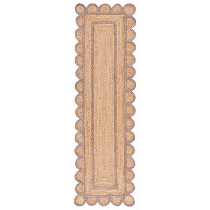 Scallop Border Handwoven Jute Rug