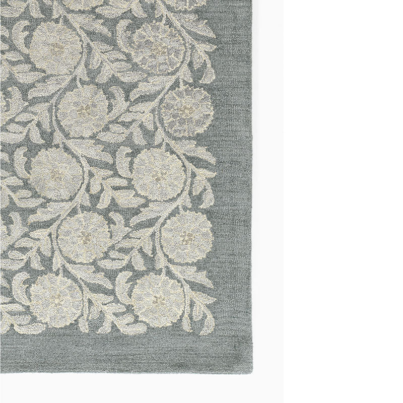 Farmhouse Floral Hand Tufted Wool Rug