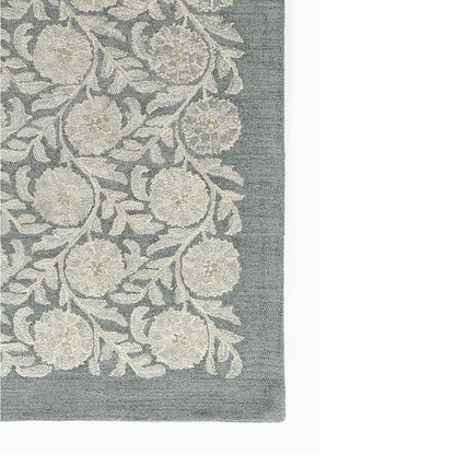 Farmhouse Floral Hand Tufted Wool Rug