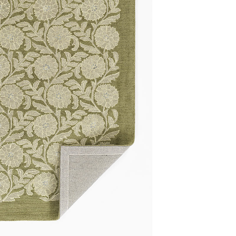 Farmhouse Floral Hand Tufted Wool Rug