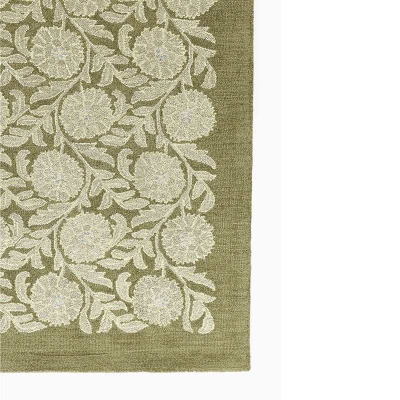 Farmhouse Floral Hand Tufted Wool Rug