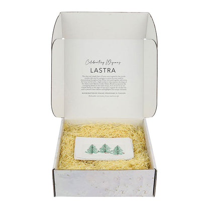 Lastra Holiday Stoneware Small Rectangular Tray