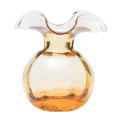 Hibiscus Glass Fluted Vases
