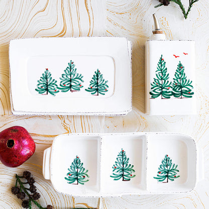 Lastra Holiday Stoneware Small Rectangular Tray
