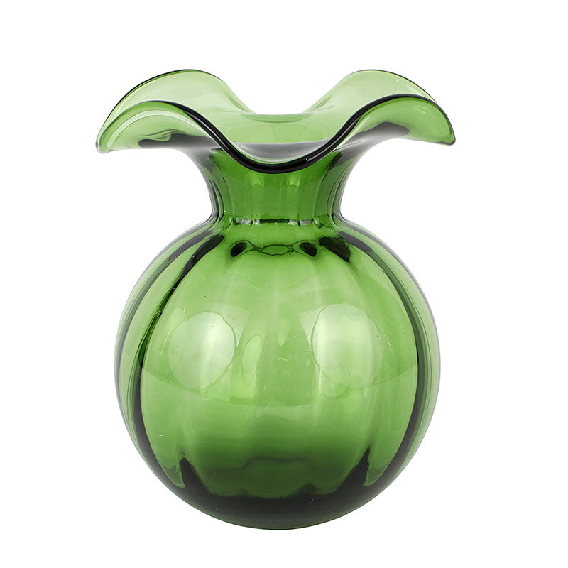 Hibiscus Glass Fluted Vases
