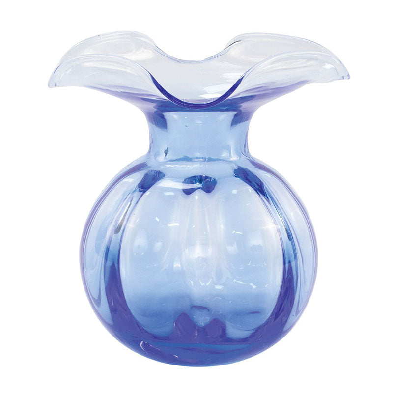 Hibiscus Glass Fluted Vases