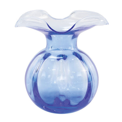 Hibiscus Glass Fluted Vases