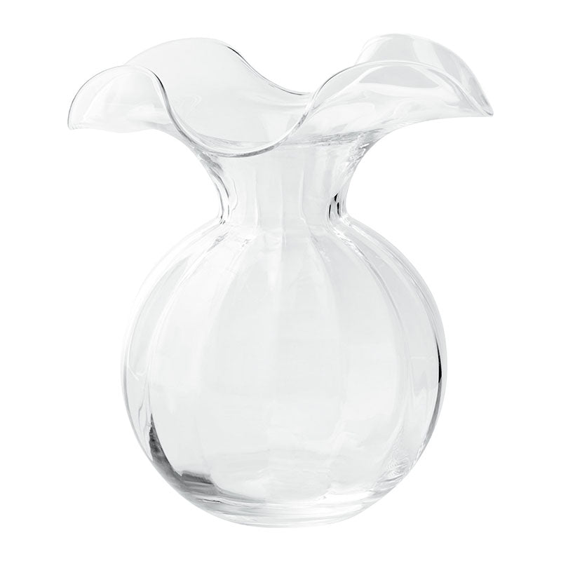 Hibiscus Glass Fluted Vases