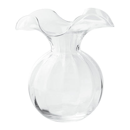 Hibiscus Glass Fluted Vases