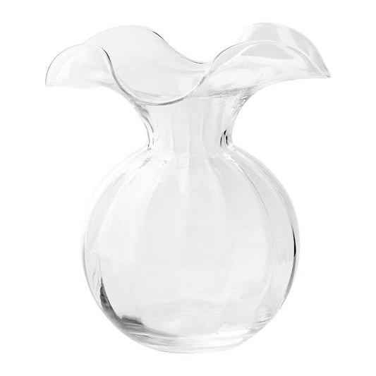 Hibiscus Glass Fluted Vases