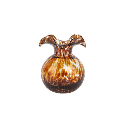 Hibiscus Glass Fluted Vases