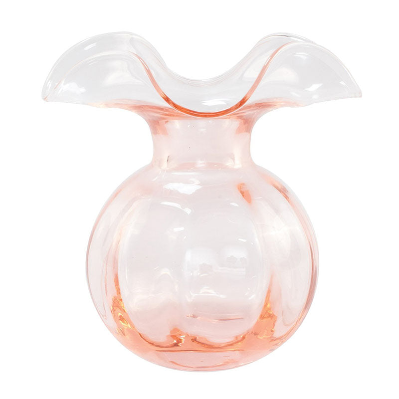 Hibiscus Glass Fluted Vases