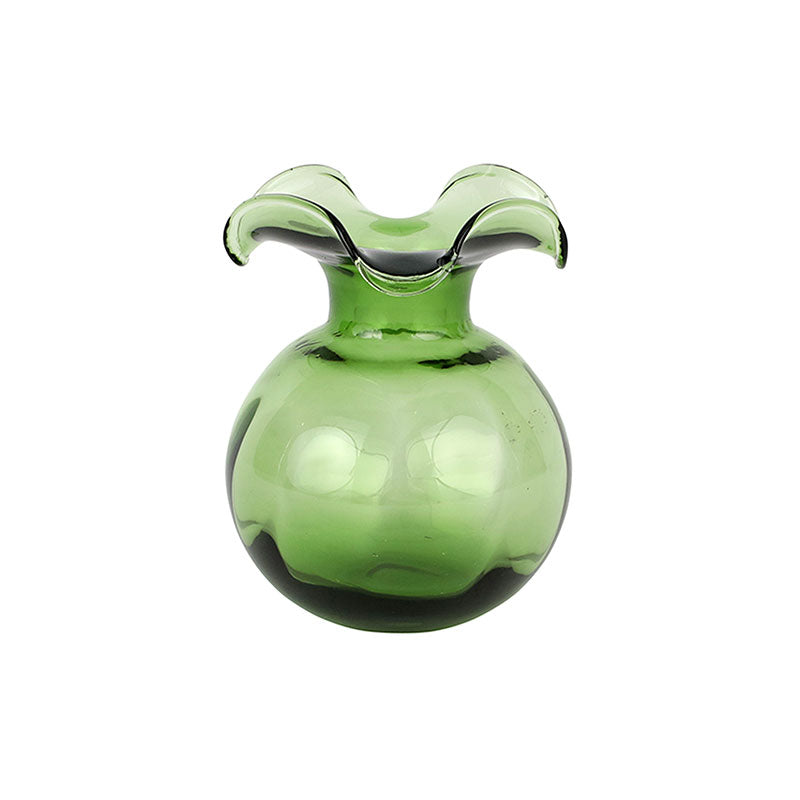 Hibiscus Glass Fluted Vases