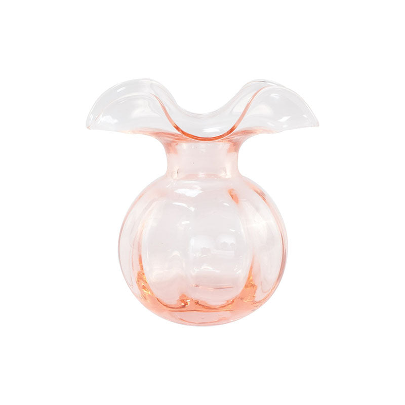 Hibiscus Glass Fluted Vases