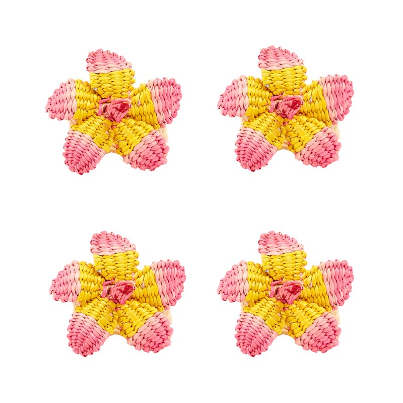 Handwoven Coro Cora Napkin Rings, Set of 4