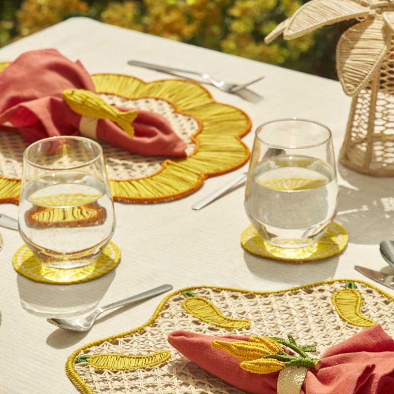 Handwoven Coro Cora Placemats, Set of 2