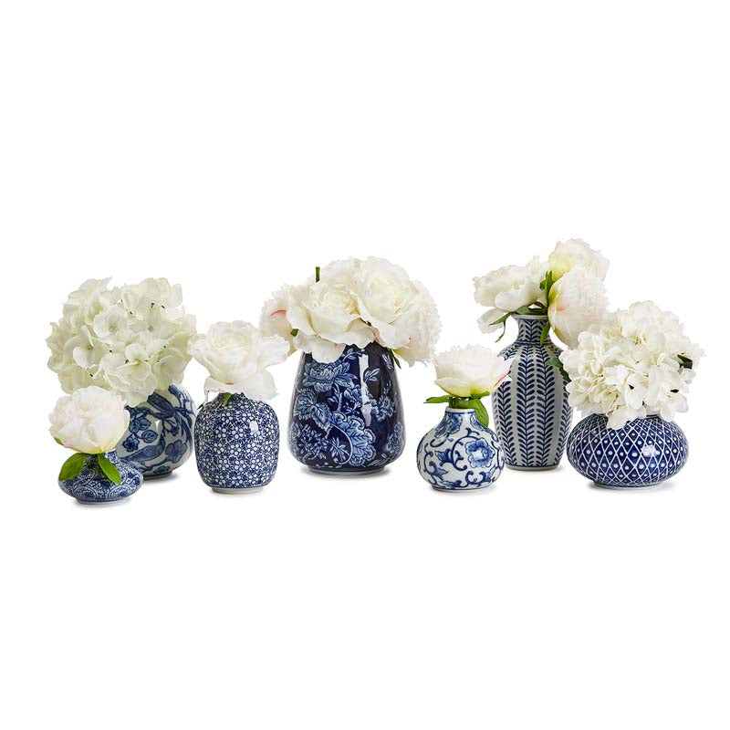 Mini Chinoiserie Vases, Set of 7