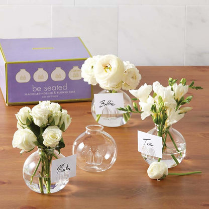 Bud Vase Place Card Holders, Set of 4