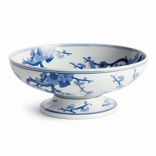 Handpainted Chinoiserie Footed Decor Bowl