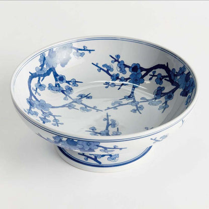 Handpainted Chinoiserie Footed Decor Bowl