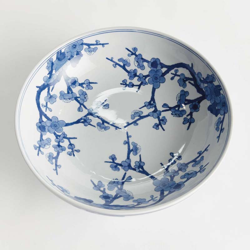 Handpainted Chinoiserie Footed Decor Bowl