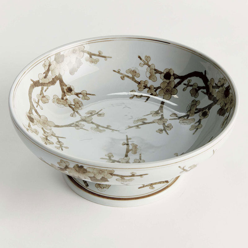 Handpainted Chinoiserie Footed Decor Bowl