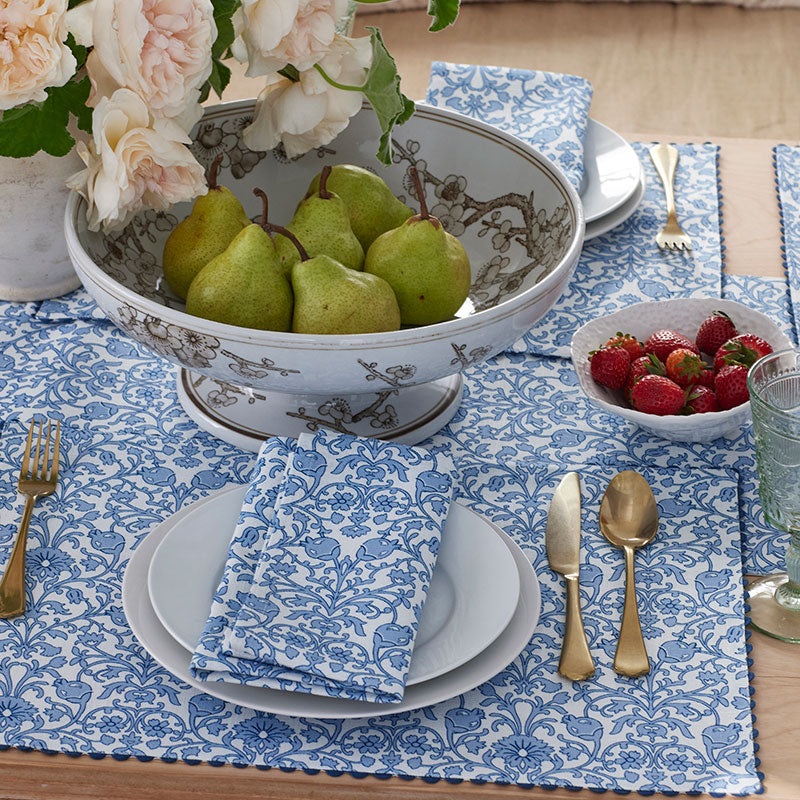 Handpainted Chinoiserie Footed Decor Bowl