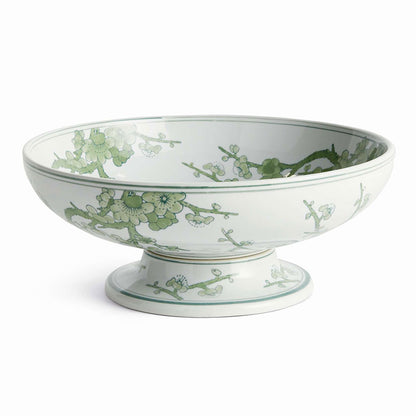 Handpainted Chinoiserie Footed Decor Bowl