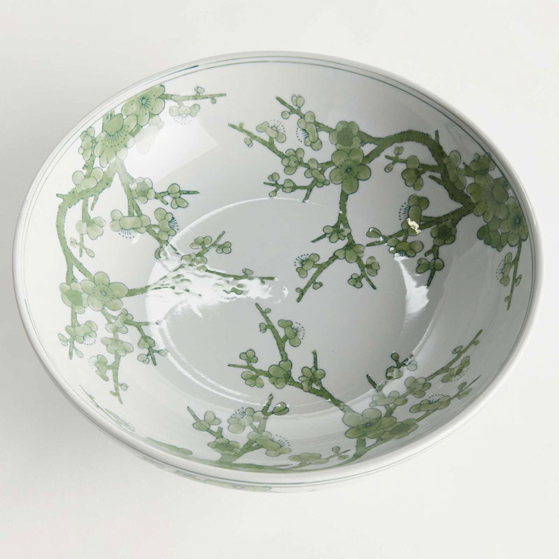 Handpainted Chinoiserie Footed Decor Bowl