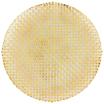 Rufolo Glass Basketweave Serving Platter
