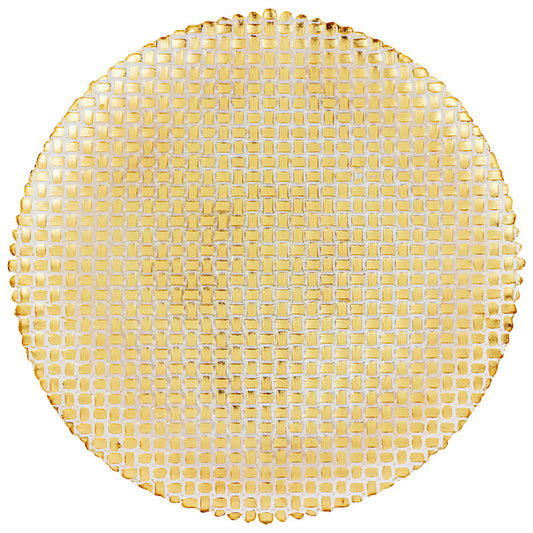Rufolo Glass Basketweave Serving Platter