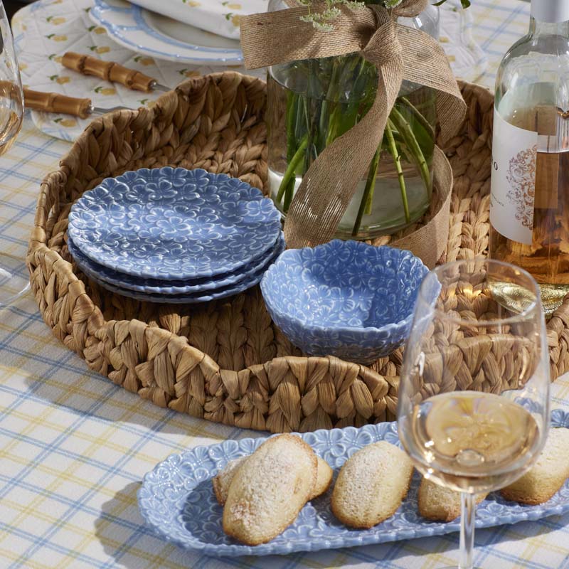 Hydrangea Serving Platters, Set of 2
