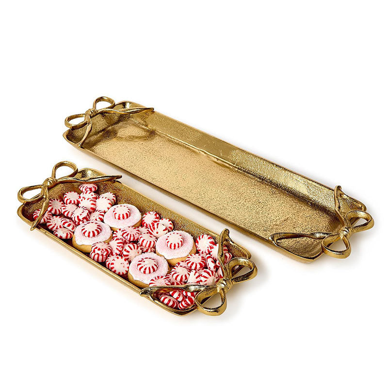 Decorative Bow Trays, Set of 2