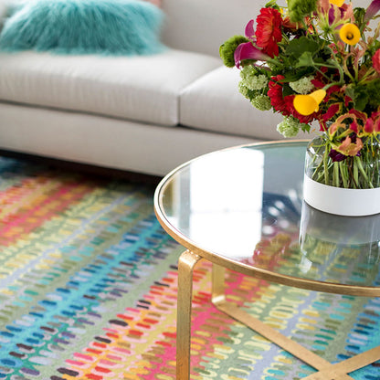 Paint Chip Hand Hooked Wool Rug