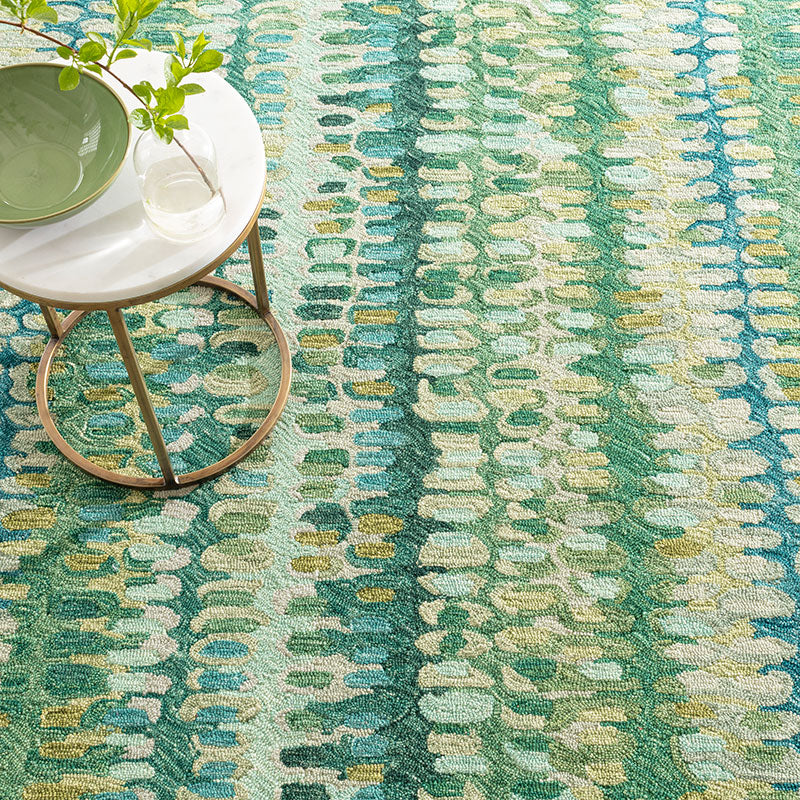 Paint Chip Hand Hooked Wool Rug