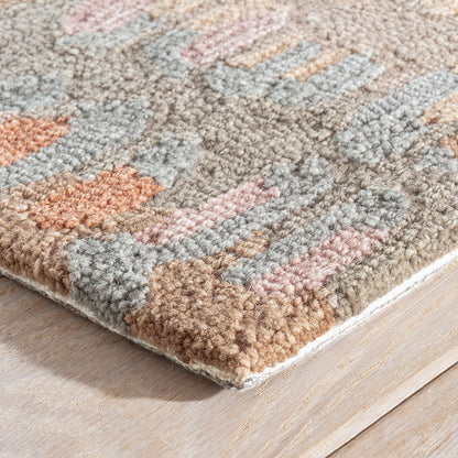 Paint Chip Hand Hooked Wool Rug