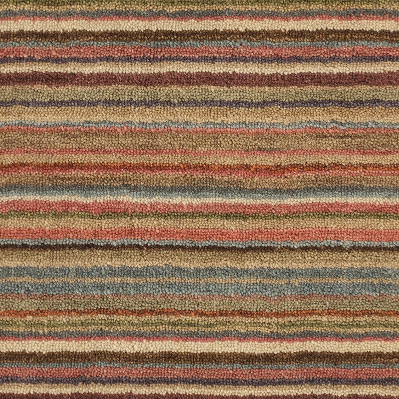 Brindle Stripe Spice Hand Knotted Wool Rug