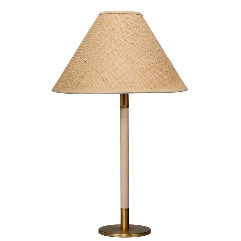 Raffia Wrapped Metal Table Lamp