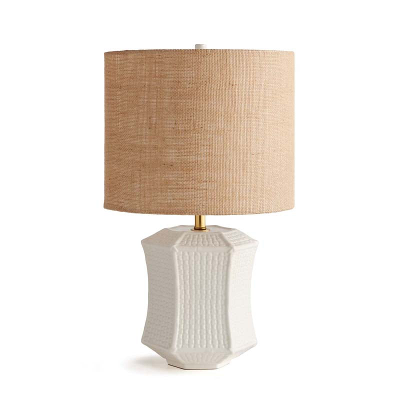 Basketweave Ceramic Table Lamp