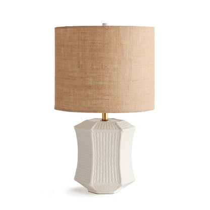 Basketweave Ceramic Table Lamp