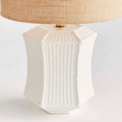 Basketweave Ceramic Table Lamp