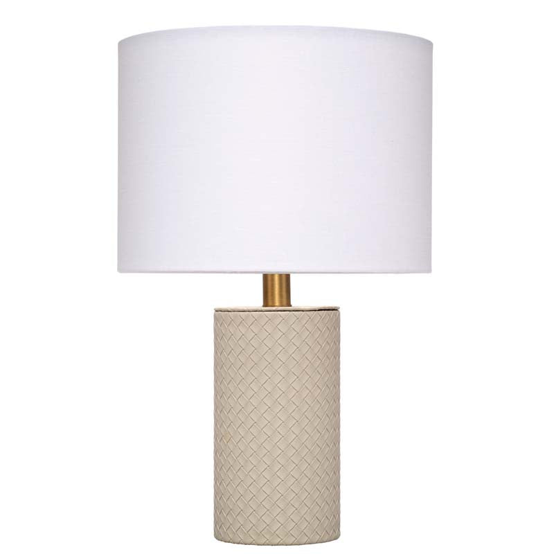 Woven Faux Leather Table Lamp
