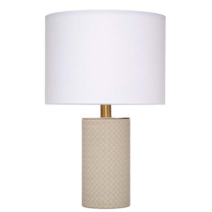 Woven Faux Leather Table Lamp