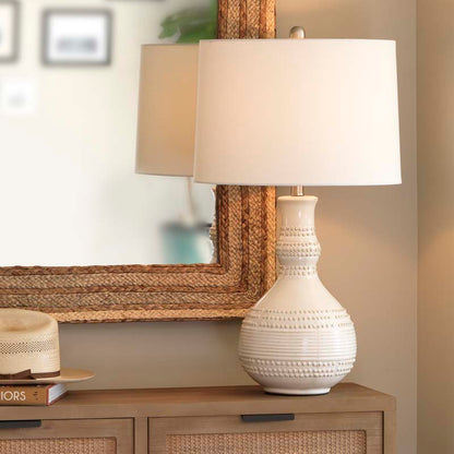 Handmade Textured Drop Ceramic Table Lamp