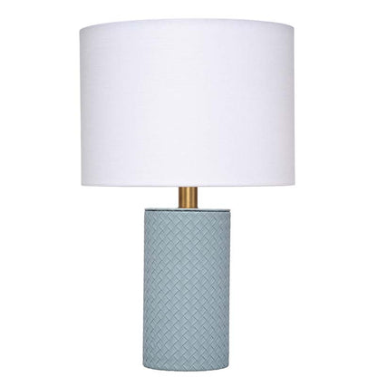 Woven Faux Leather Table Lamp